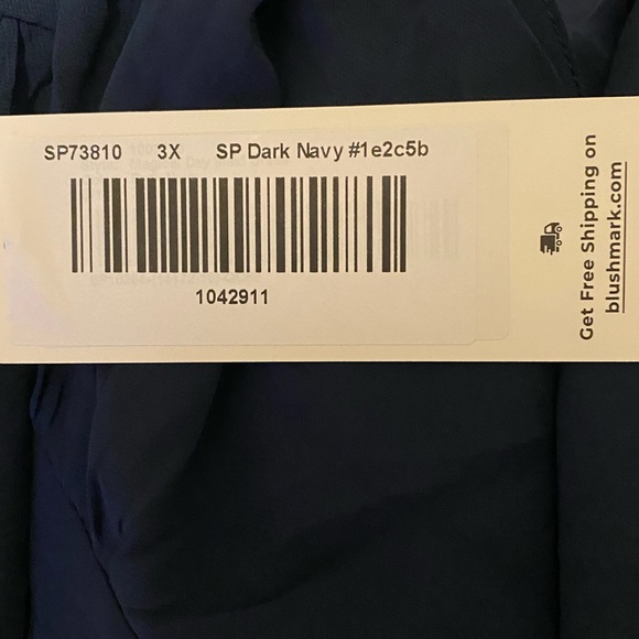 NAVY BLUE Bridesmaid Dress NWT size 3x Azazie - Picture 4 of 4